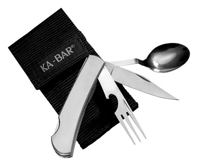 KA-BAR HOBO FORK/KNIFE/SPOON W/SHEATH - for sale