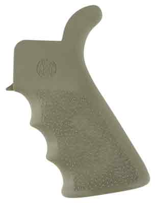 HOGUE AR-15 BEAVERTAIL GRIP W/FINGER GROOVES OD GREEN - for sale