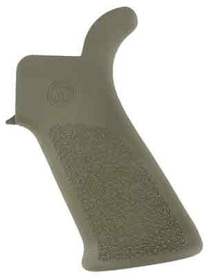HOGUE AR-15 BEAVERTAIL GRIP NO FINGER GROOVES OD GREEN - for sale