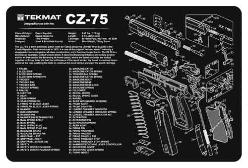 TEKMAT ARMORERS BENCH MAT 11"x17" CZ-75 PISTOL - for sale