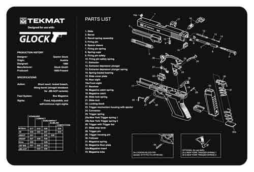 TEKMAT ARMORERS BENCH MAT 11"x17" FOR GLOCK 17 G3 - for sale