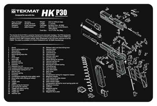 TEKMAT ARMORERS BENCH MAT 11"x17" HECKLER & KOCH P30 - for sale