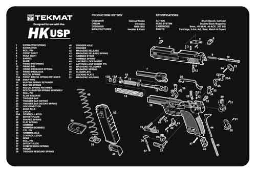 TEKMAT ARMORERS BENCH MAT 11"x17" HECKLER & KOCH USP - for sale