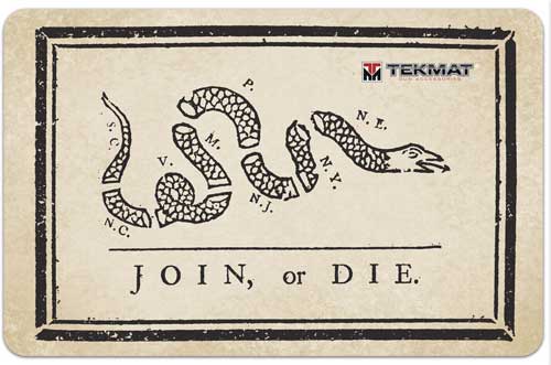 TEKMAT ARMORERS BENCH MAT 11"X17" JOIN OR DIE FLAG - for sale