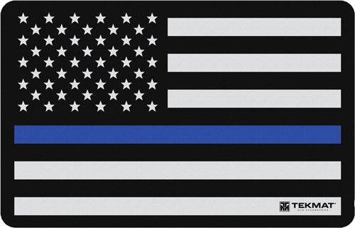 TEKMAT ARMORERS BENCH MAT 11"X17" POLICE SUPPORT FLAG - for sale