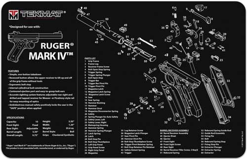 TEKMAT ARMORERS BENCH MAT 11"X17" RUGER MARK IV! - for sale
