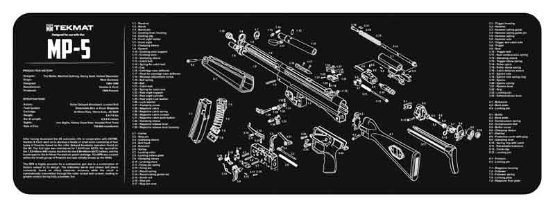 TEKMAT ARMORERS BENCH MAT 12"X36" HECKLER & KOCH MP5 - for sale