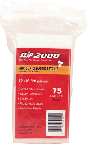 SLIP 2000 CLEANING PATCHES 3" SQUARE .12/.16/.20GA 75-PACK - for sale