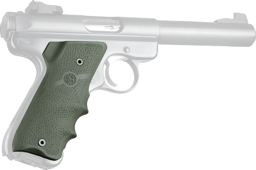 HOGUE GRIPS RUGER MKII/III W/FINGER GROOVES OD GREEN - for sale