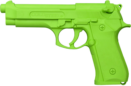 COLD STEEL MODEL 92 RUBBER TRAINING PISTOL BRIGHT GREEN - for sale