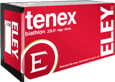 ELEY TENEX BIATHLON 22LR 40GR FLAT NOSE 50RD 100BX/CS - for sale