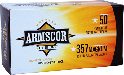 ARMSCOR 357 MAG 158GR FMJ 50RD 20BX/CS - for sale