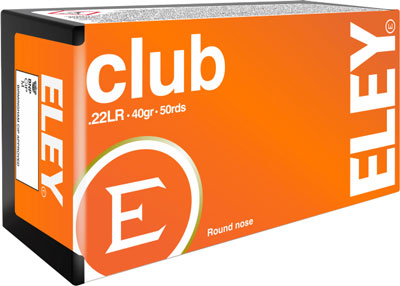 ELEY CLUB 22LR 40GR RN 50RD 100BX/CS - for sale