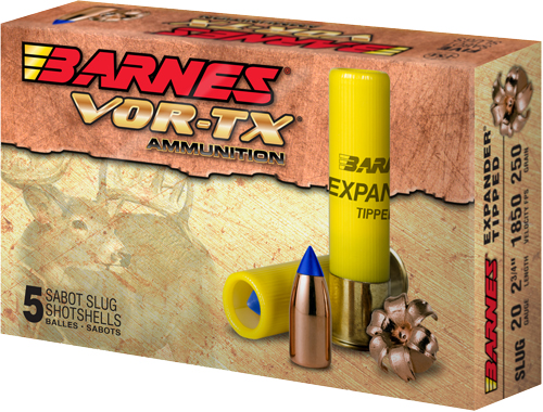 BARNES SLUG 20GA 2.75" 250GR EXPANDER TIPPED 5RD 20BX/CS - for sale