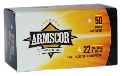 ARMSCOR 22 WMR 40GR JHP 50RD 100BX/CS - for sale
