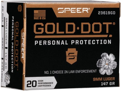 SPEER GOLD DOT 9MM LUGER 147GR GDHP 20RD 10BX/CS - for sale