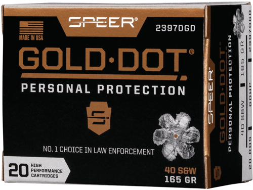 SPEER GOLD DOT 40SW 165GR GDHP 20RD 10BX/CS - for sale