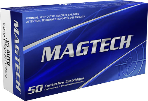 MAGTECH 25 ACP 50GR FMJ 50RD 20BX/CS - for sale