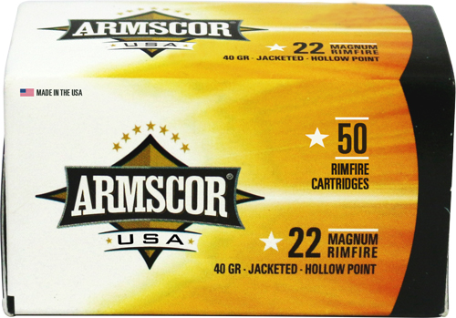 ARMSCOR 22 WMR 40GR JHP 50RD 100BX/CS - for sale