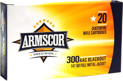 ARMSCOR 300 AAC 147GR FMJ 20RD 10BX/CS - for sale