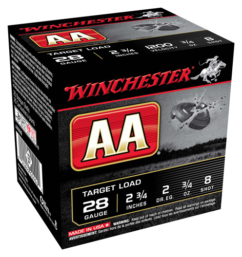 WINCHESTER AA TRGT 28GA 2.75" 1200FPS 3/4OZ #8 250RD CASELOT - for sale