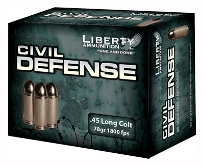 LIBERTY CIVIL DEFENSE 45LONG COLT 78GR HP 20RD 50BX/CS - for sale