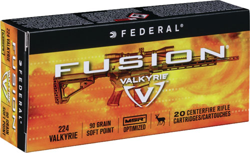 FEDERAL FUSION 224 VALKYRIE 90GR FUSION 20RD 10BX/CS - for sale