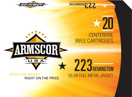 ARMSCOR 223 REM 55GR FMJ 20RD 50BX/CS - for sale
