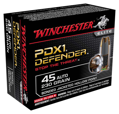 WINCHESTER SUPREME ELITE 45ACP 230GR PDX1 DEF HP 20RD 10BX/CS - for sale