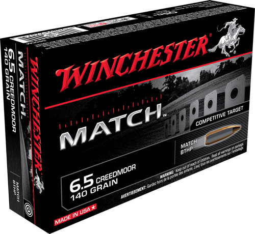 WINCHESTER MATCH 6.5PRC 140GR BTHP 20RD 10BX/CS - for sale