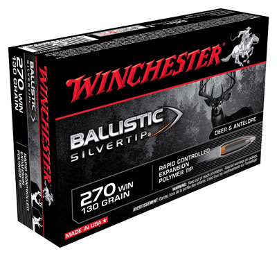 WINCHESTER SUPREME 270WIN 130G BALL SILVER TIP 20RD 10BX/CS - for sale