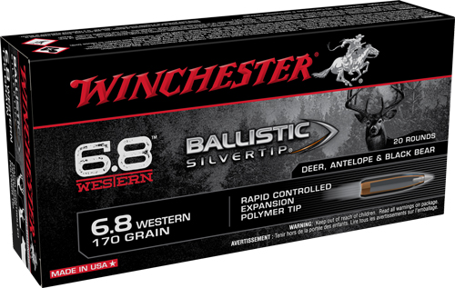WINCHESTER SUPREME 6.8 WESTERN 170GR SILVER TIP 20RD 10BX/CS - for sale