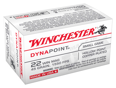 WINCHESTER DYNAPOINT 22 WMR 1550FPS 45GR 50RD 40BX/CS - for sale
