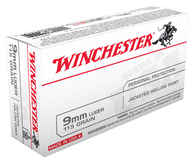 WINCHESTER DEFENSE 9MM 115GR JHP 50RD 10BX/CS - for sale