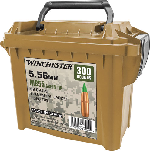 WINCHESTER USA 5.56X45 62GR GREEN TIP 300RD AMMO CAN - for sale