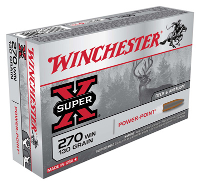 WINCHESTER SUPER-X 270WIN 130G POWER POINT 20RD 10BX/CS - for sale