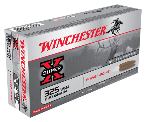 WINCHESTER SUPER-X 325 WSM 220GR POWER POINT 20RD 10BX/CS - for sale