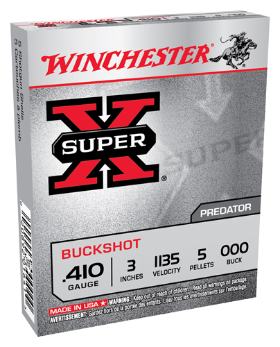 WINCHESTER SUPER-X 410 3" 1135FPS 000BK 5PLT 5RD 50BX/CS - for sale