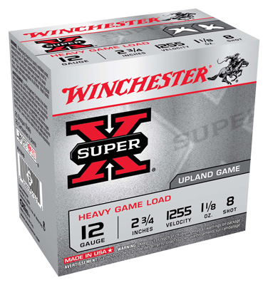 WINCHESTER SUPER-X 12GA 2.75" CASE LOTS 1255FPS 1-1/8OZ 8 - for sale