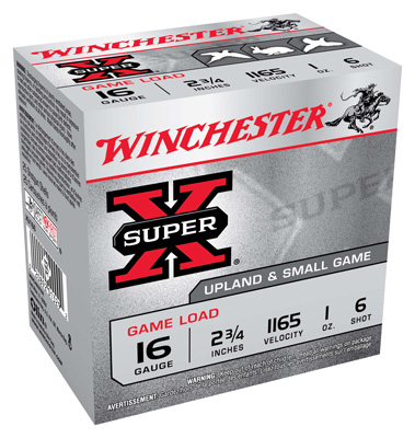 WINCHESTER SUPER-X 16GA 2.75" 1165FPS 1OZ #6 25RD 10BX/CS - for sale