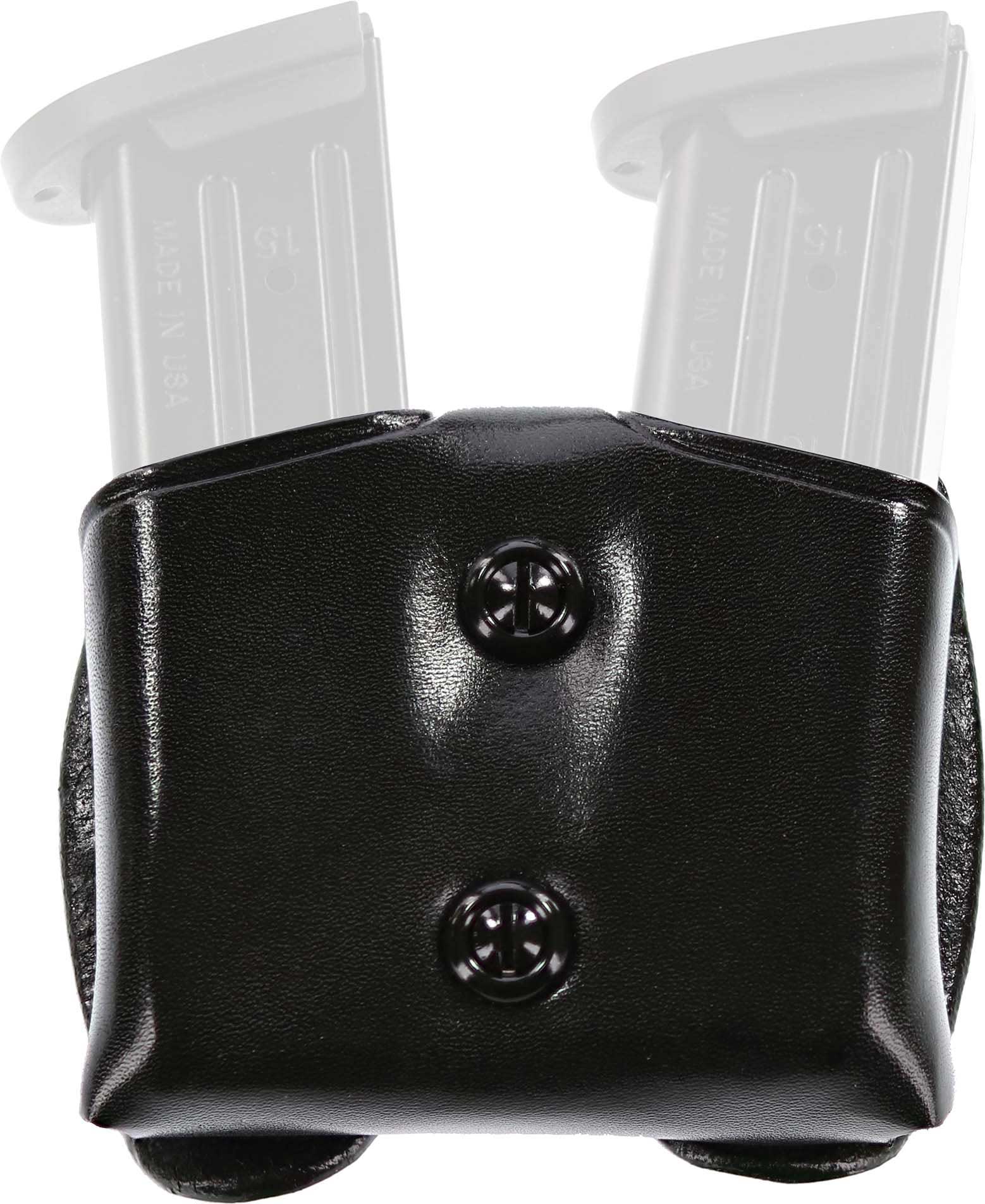 GALCO DOUBLE MAG CARRIER BLK 9/40/357 STAGGERED MAGS< - for sale
