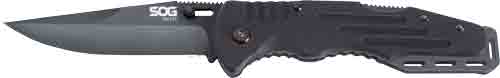 SOG KNIFE SALUTE HARDCASED BLACK 3.6" BLADE - for sale
