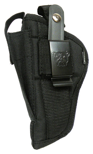 BULLDOG EXTREME SIDE HOLSTER BLACK W/MAG POUCH MINI AUTOS - for sale