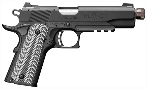 BROWNING 1911-22 SUPPR READY .22LR 4.87"FS BLACK/G10 GRIPS - for sale