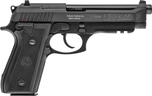 TAURUS 92 9MM 5" FS 17-SHOT BLUED CHECKERED RUBBER - for sale