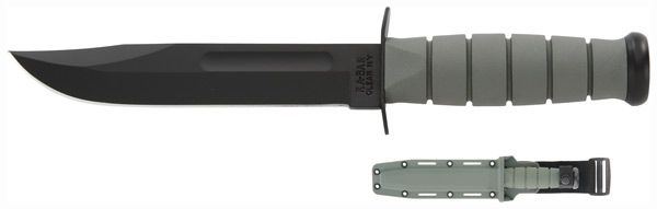 KA-BAR FIGHTING/UTILITY KNIFE 7" W/PLASTIC SHEATH F-GREEN - for sale