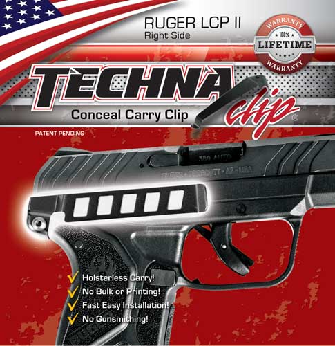 TECHNA CLIP HANDGUN RETENTION CLIP RUGER LCP II RIGHT SIDE - for sale