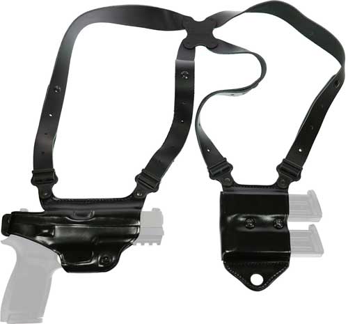 GALCO MIAMI SHOULDER SYSTEM RH LEATHER 1911 3-5" BLACK< - for sale