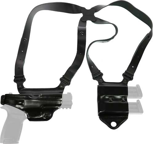 GALCO MIAMI II SHOULDER SYSTEM RH LEATHER M&P SHLD 9/40 BLK< - for sale