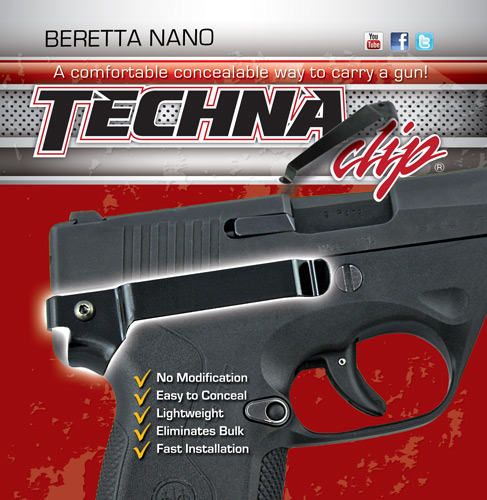 TECHNA CLIP HANDGUN RETENTION CLIP BERETTA NANO RIGHT SIDE - for sale
